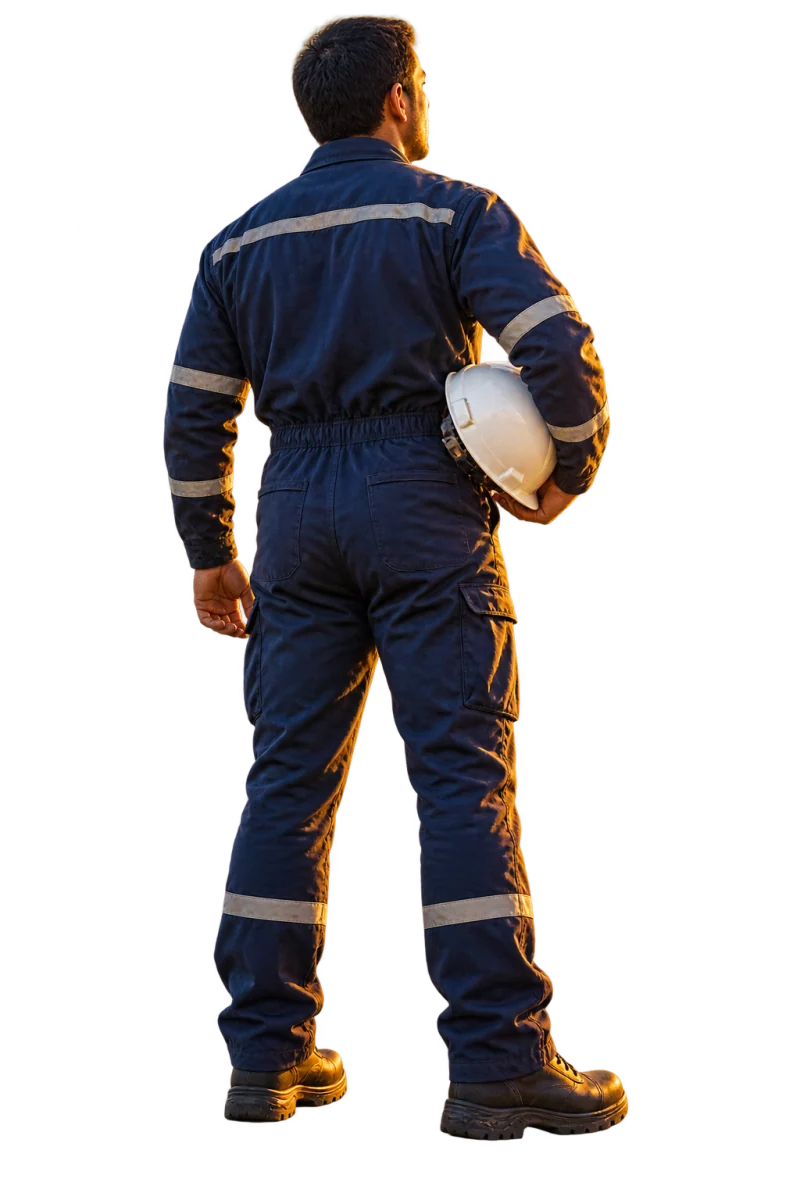 Trabajador petrolero venezolano mirando hacia el futuro